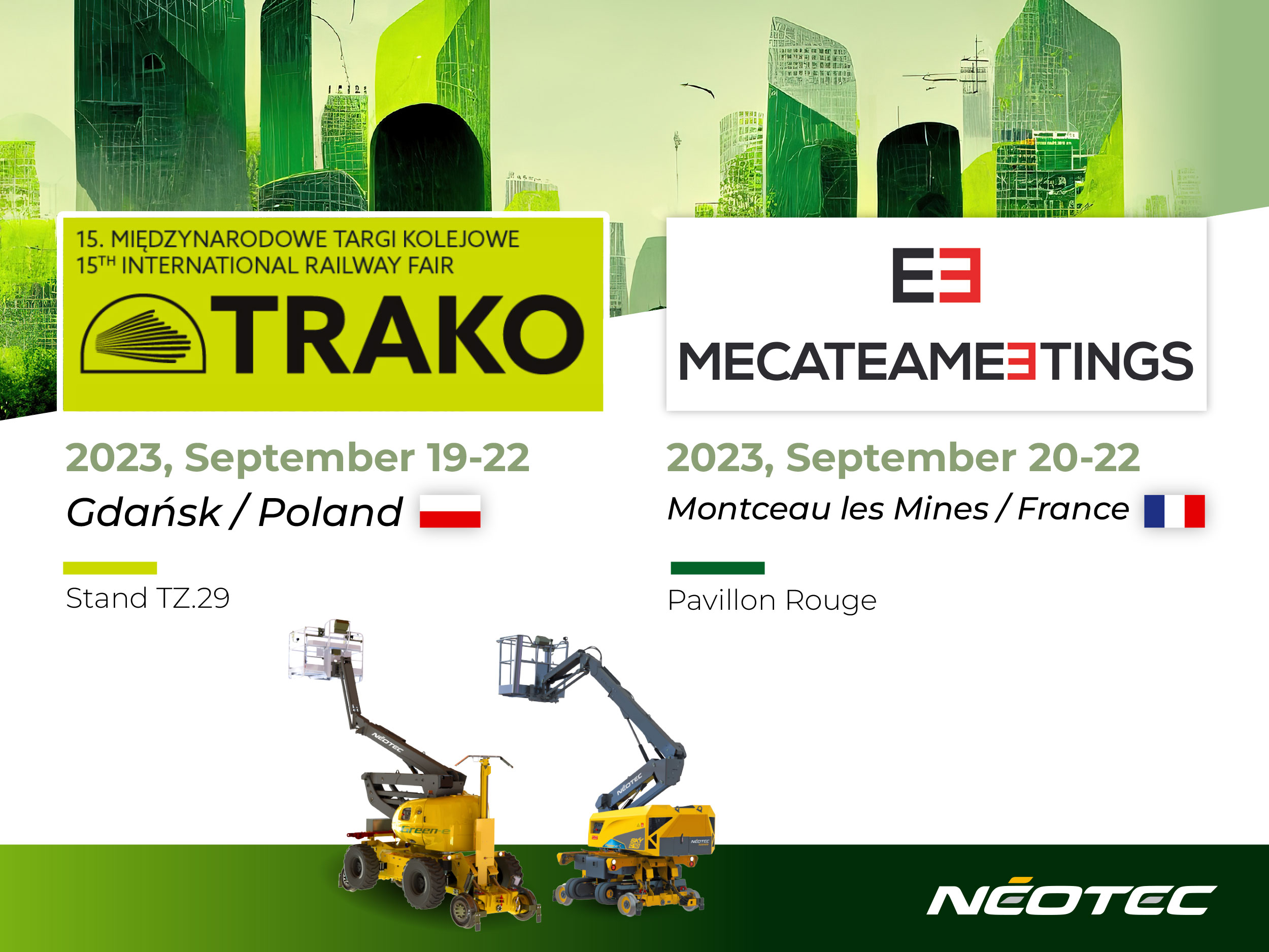 Neotec welcomes you at TRAKO and MECATEAMEETINGS 2023